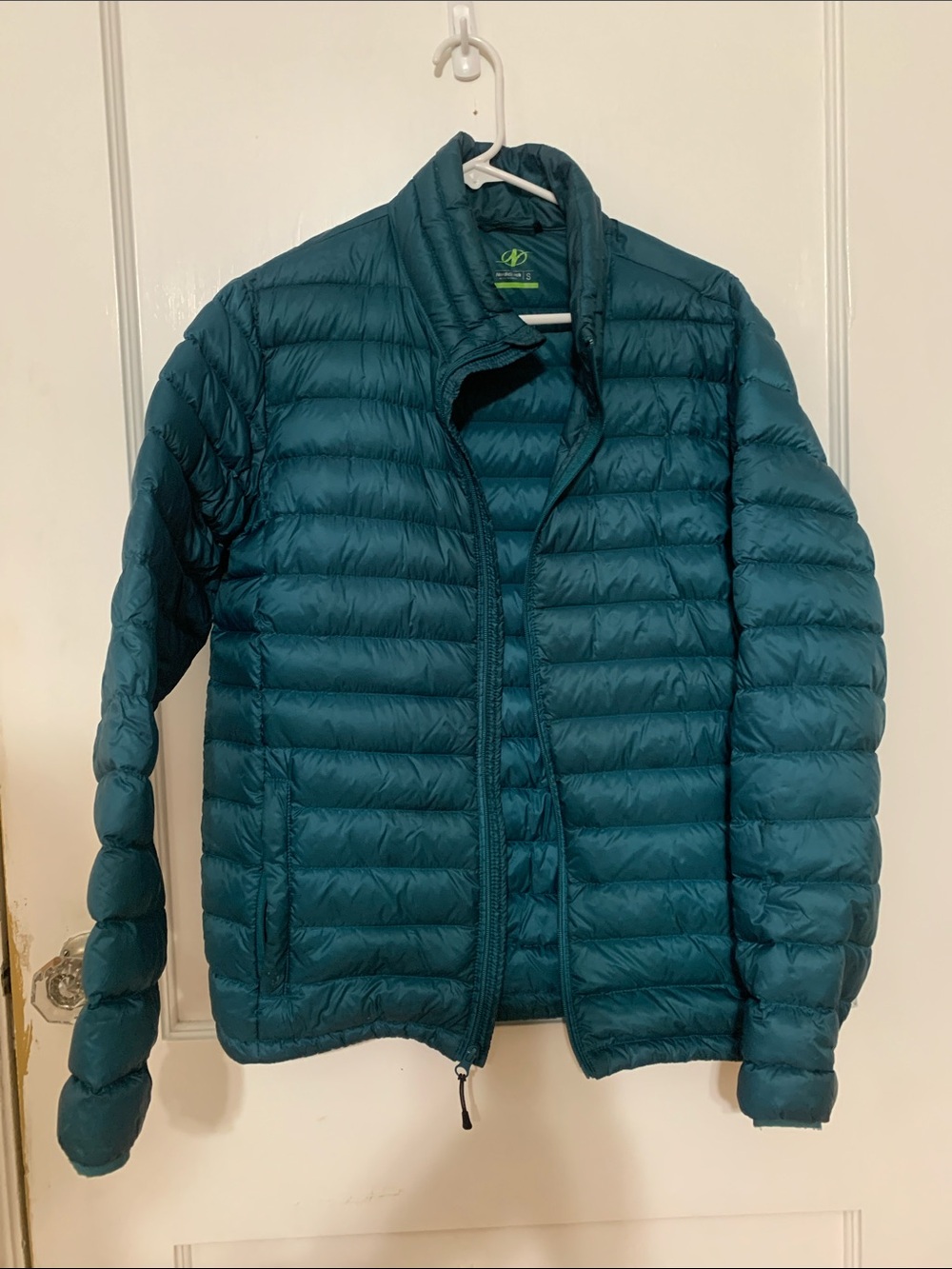 Men's Lightweight Teal Quilted Puffer Jacket